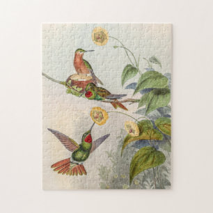 Kolibris der Vintage-Zeit von John Gould Puzzle