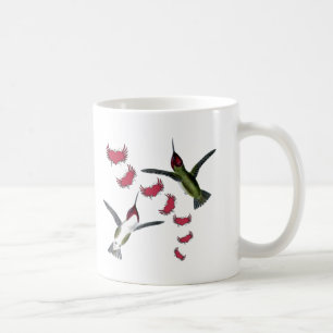 Kolibris Grunge-Herzen mit Flügeln Tasse