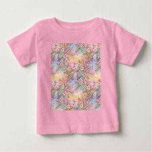 Kolibris Hibiskus Wasserfall Fröhlich Baby T-shirt