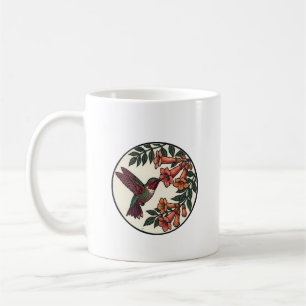 Kolibris Trompetenwinde Botanische Kunst Kaffeetasse
