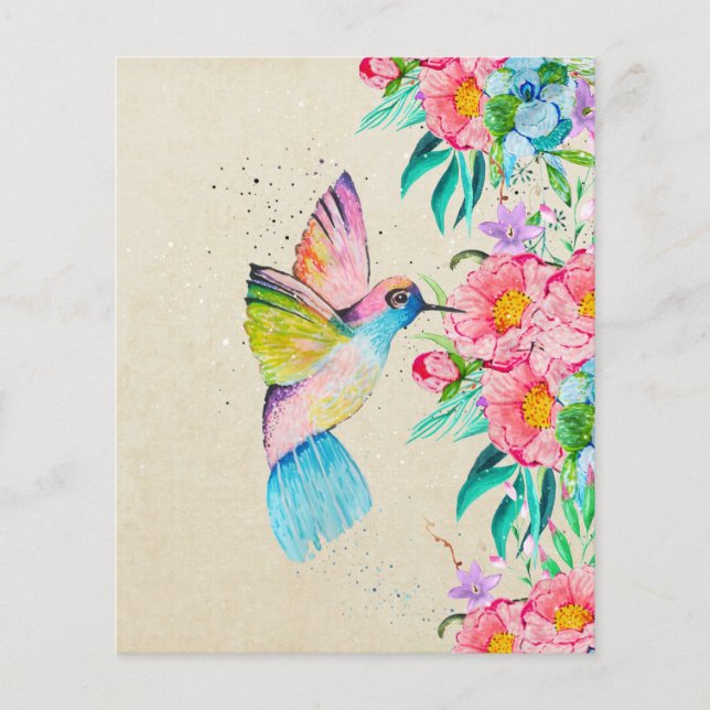 Kolibris und Blume Flyer (Vorne)