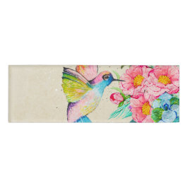 Kolibris und Blume Namenschild