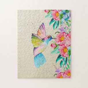 Kolibris und Blume Puzzle