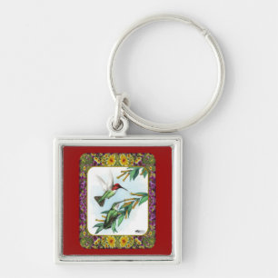 Kolibris und Blumen #4 Schlüsselanhänger