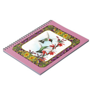 Kolibris und Blumen #5 Notizblock