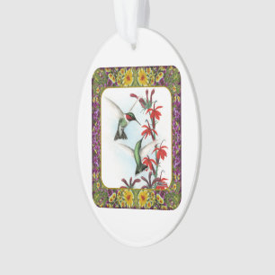 Kolibris und Blumen #5 Ornament
