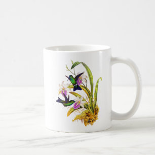 Kolibris und lila Orchideen Tasse
