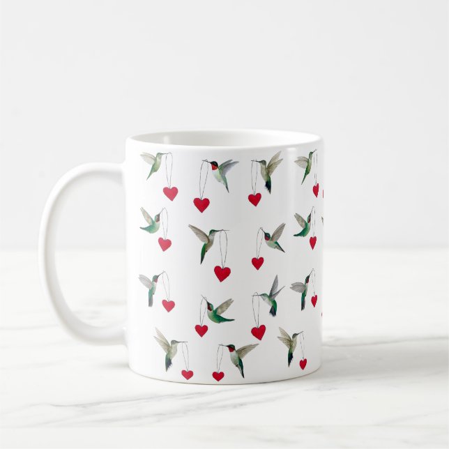 Kolibris Valentinstag Kaffeetasse (Links)