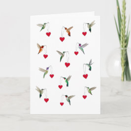 Kolibris Valentinstag Karte