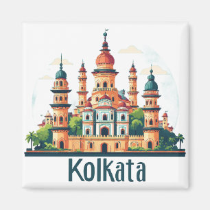 Kolkata Indien Kultur Geschenk für Reisende 🗺️ Magnet