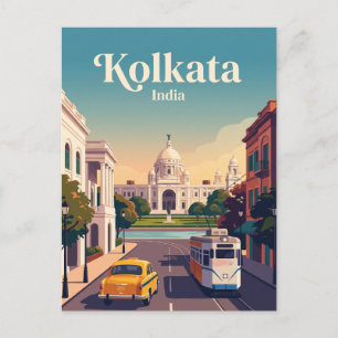 Kolkata, Indien Postkarte