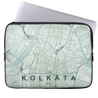 Kolkata Indien Stadtplan & Benutzerdefinierter Tex Laptopschutzhülle