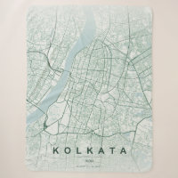 Kolkata Indien Stadtplan Minimales Design
