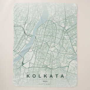 Kolkata Indien Stadtplan Minimales Design Sherpadecke