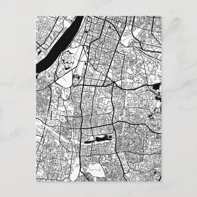 Kolkata West Bengal Map Postkarte (Vorderseite)