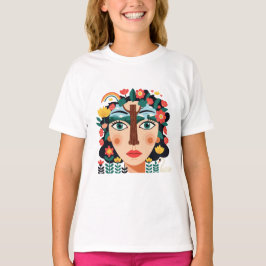 Kollage aus Cartoon-Gesichtern T-Shirt