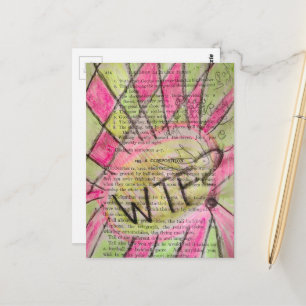 Kollage aus Mixed-Media-Elementen und Bildern aus  Postkarte