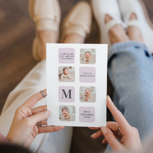 Kollage Foto & Beste Oma überhaupt Bestes Lila Ges Magnetkarte
