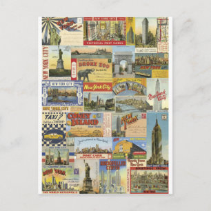 Kollage New York City Postkarte