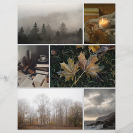 Kollage-Schabpapier mit melancholischem November-T