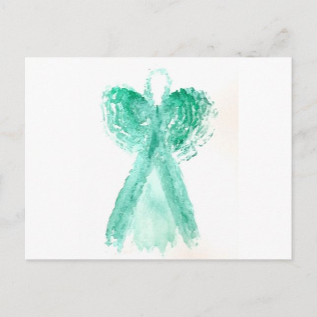 Kolleens Aquamariner Engel 2 Postkarte (Vorderseite)