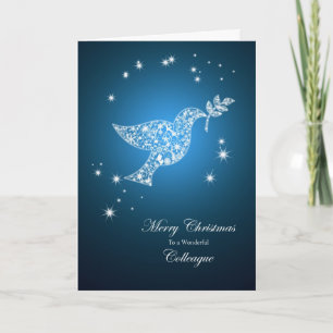 Kollege, Dove of Peace Weihnachtskarte Feiertagskarte