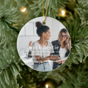 Kollege Sentimentales Fotogeschenk Weihnachten Keramik Ornament