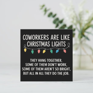 Kollegen sind wie Weihnachtslichter Feiertagskarte
