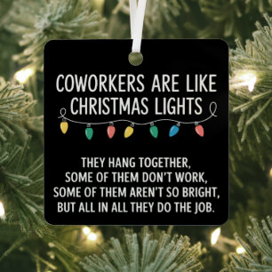 Kollegen sind wie Weihnachtslichter Ornament Aus Metall