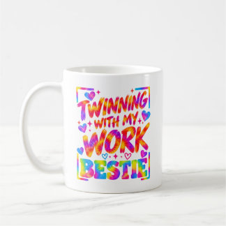 Kollegen-Twinning mit Arbeitsfreund Tie-Dye-Kunst Kaffeetasse