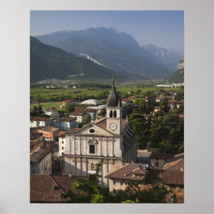 Kollegialkirche am Morgen, Arco, Trento Poster