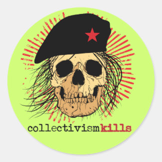 Kollektivismus tötet runder aufkleber