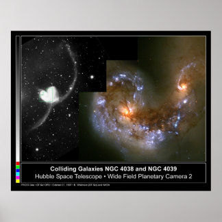 Kollidierende Galaxien Hubble Telescope Poster