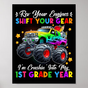 Kollision mit meinem Monstertruck zum ersten Schul Poster