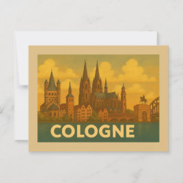 Köln City Art Postkarte