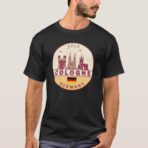 Köln City Skyline Emblem T-Shirt