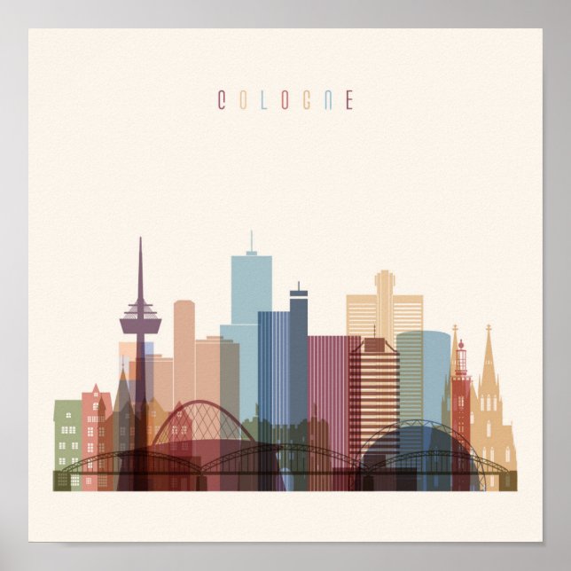 Köln | City Skyline Poster (Vorne)