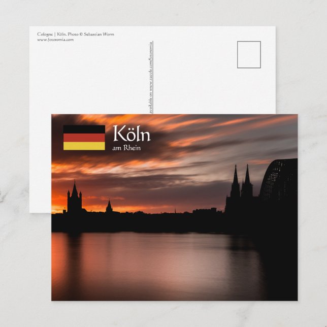 Köln Deutschland Postkarte (Vorne/Hinten)