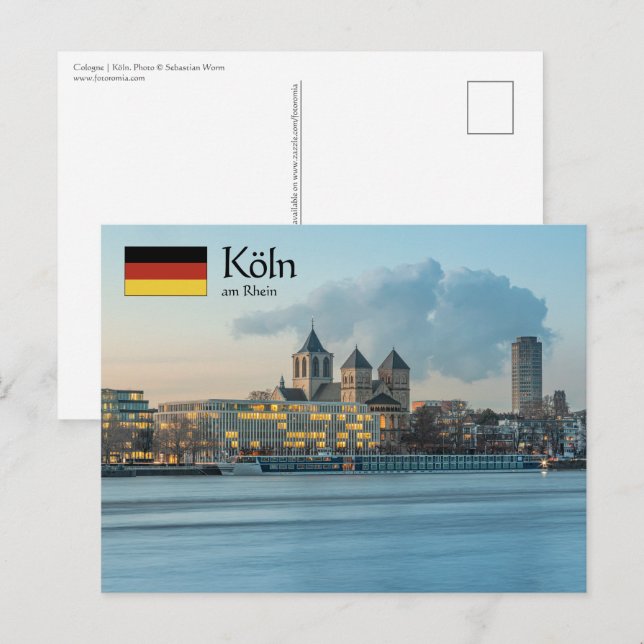 Köln Deutschland Postkarte (Vorne/Hinten)