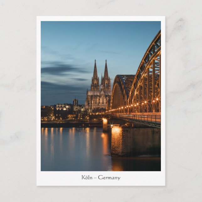 Köln Deutschland Postkarte (Vorderseite)