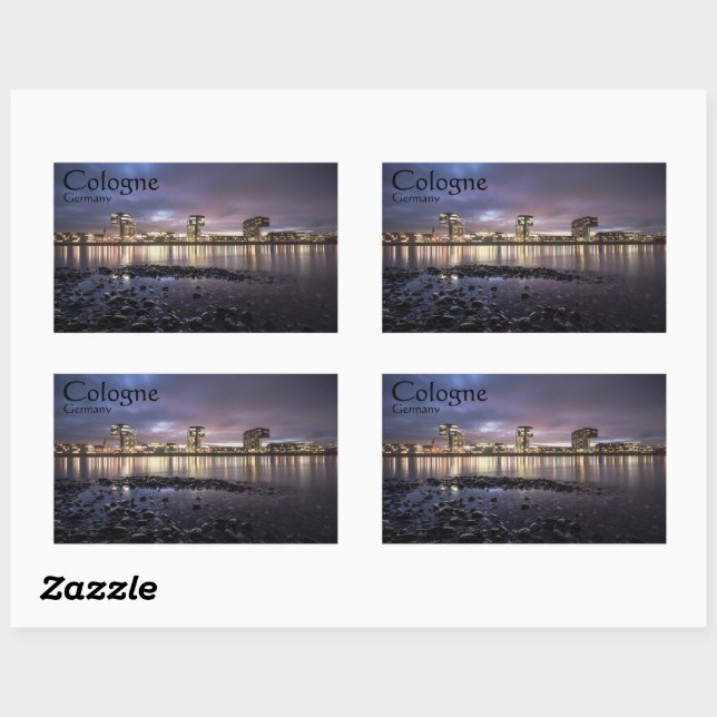 Köln Deutschland Rechteckiger Aufkleber (Blatt)