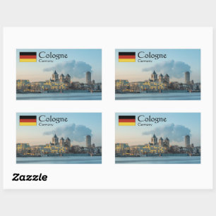 Köln Deutschland Rechteckiger Aufkleber