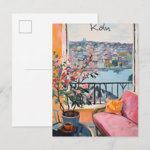 Köln Deutschland Reise Stadt Malerei Ästhetik Postkarte