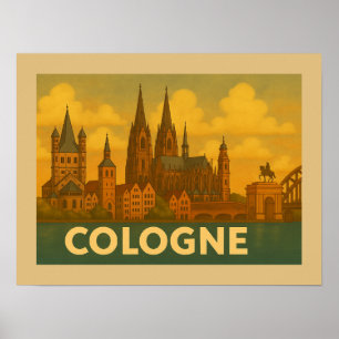 Köln Deutschland Stadt Kunst Poster