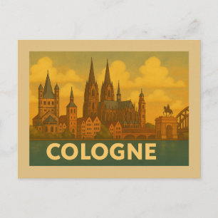 Köln Deutschland Stadt Kunst Postkarte