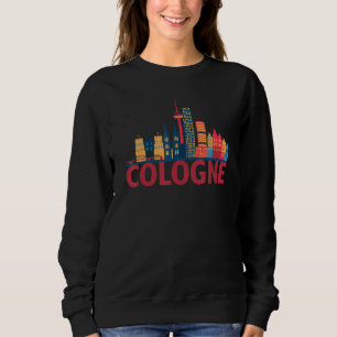 Köln Deutschland Stadt Skyline Silhouette Umriss S Sweatshirt