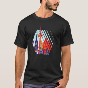 Köln Deutschland Stadt Skyline Silhouette Umriss S T-Shirt