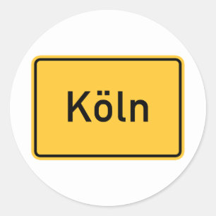 Köln, Deutschland Straßenzeichen Runder Aufkleber