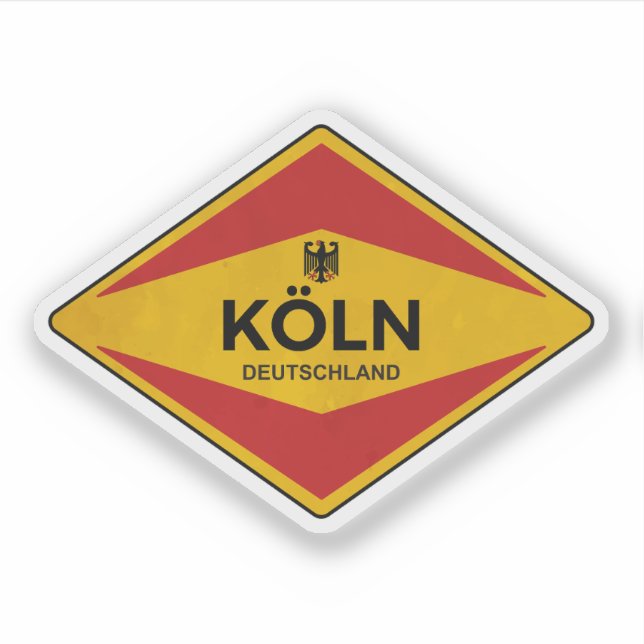 Köln Deutschland Vintag Aufkleber (Vorderseite)