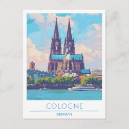 Köln Deutschland Vintage Reise Postkarte